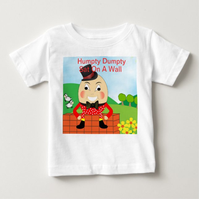 Humpty Dumpty Nursery Rhyme Theme Baby T-Shirt (Front)