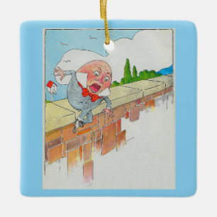 Humpty Dumpty on Wall Mother Goose Nursery Rhyme Ceramic Ornament