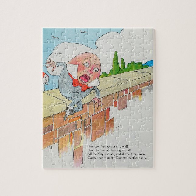Humpty Dumpty on Wall Mother Goose Nursery Rhyme Jigsaw Puzzle (Vertical)