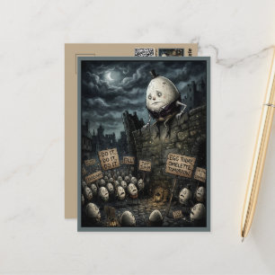 Humpty Dumpty Parody Nursery Rhyme Travel Postcard