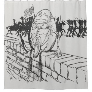Humpty Dumpty sat on a wall Arthur Rackham Shower Curtain