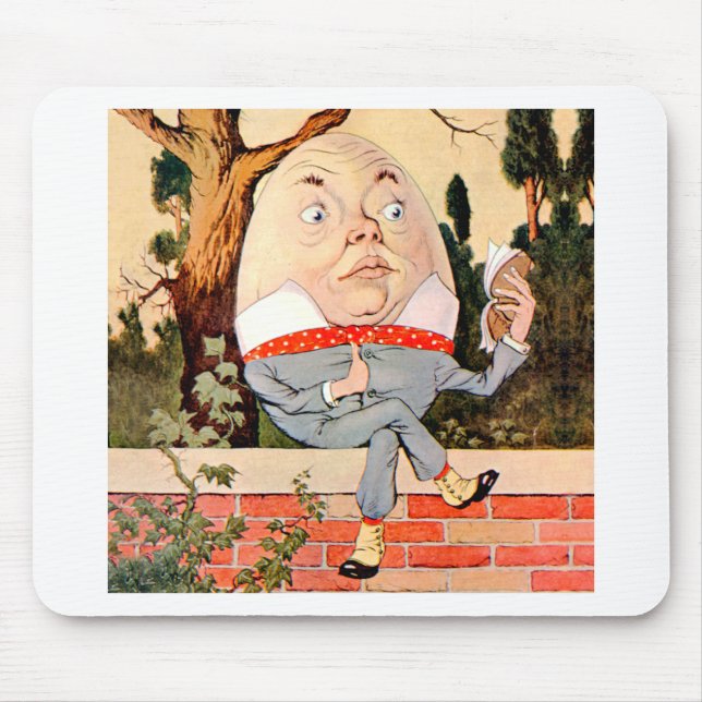 Humpty Dumpty Sat On a Wall in Wonderland Mouse Pad (Front)