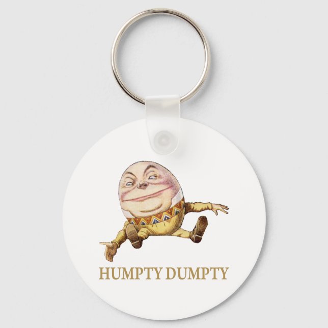 HUMPTY DUMPTY SAT ON A WALL - NURSERY RHYME KEY RING (Front)
