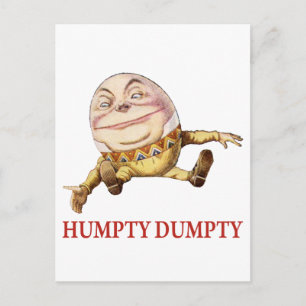HUMPTY DUMPTY SAT ON A WALL - NURSERY RHYME POSTCARD