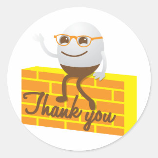 Humpty Dumpty thank you Classic Round Sticker