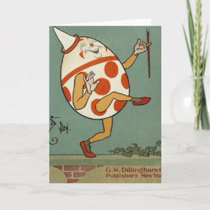 Humpty Dumpty, Vintage Mother Goose Nursery Rhyme Card