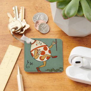 Humpty Dumpty, Vintage Mother Goose Nursery Rhyme Key Ring