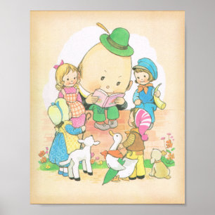 Humpty Dumpty ,Vintage Nursery Rhymes,  Mabel Luci Poster
