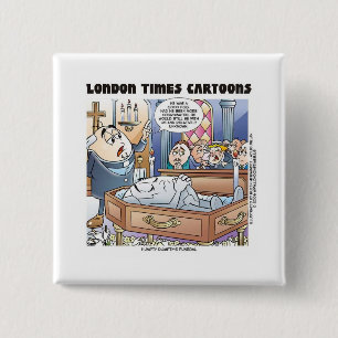 Humpty Dumptys Funeral Funny Cartoon Gifts & Tees 15 Cm Square Badge
