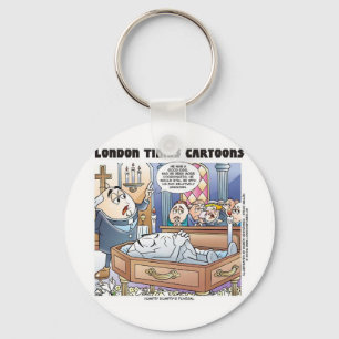 Humpty Dumptys Funeral Funny Cartoon Gifts & Tees Key Ring