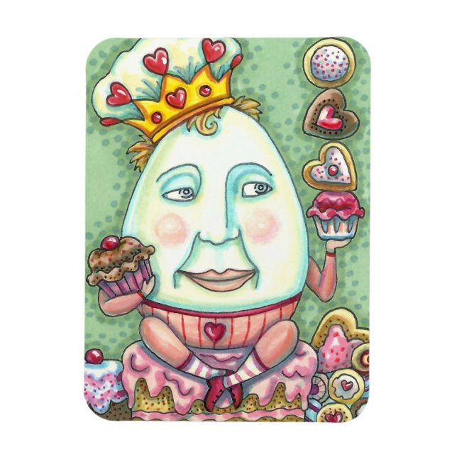 HUMPTY KING OF HEARTS AND CONFECTIONS, VALENTINE MAGNET (Vertical)