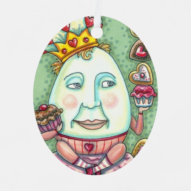 HUMPTY KING OF HEARTS AND CONFECTIONS, VALENTINE METAL TREE DECORATION (Front)