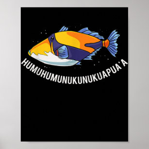 Humuhumunukunukuapua'a Hawaiian State Fish  Poster