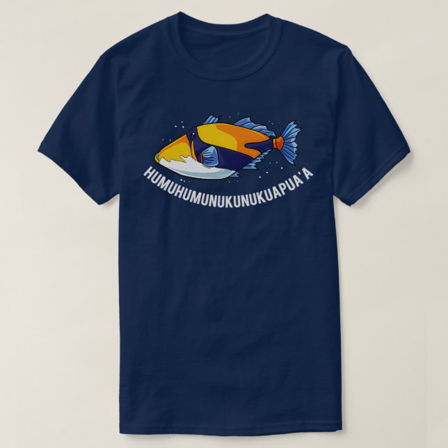 HumuhumunukunukuapuaA Hawaiian State Fish TShirt (Design Front)