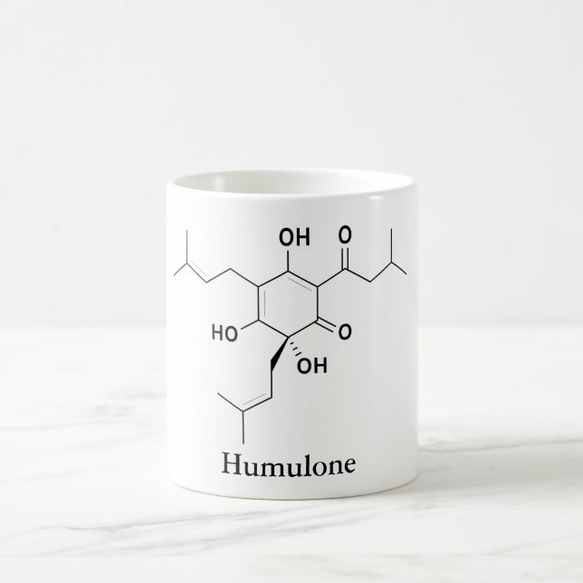 Humulone Molecule Chemistry Beer Lovers Coffee Mug (Center)