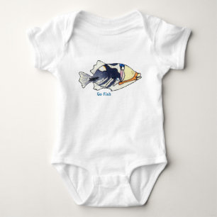 Humunuku Cartoon Fish Cute Custom Baby Bodysuit