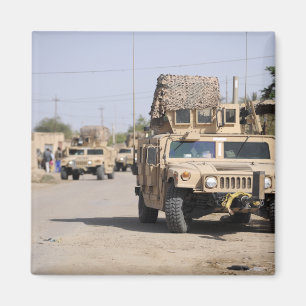 Humvee's conduct security during a patrol magnet