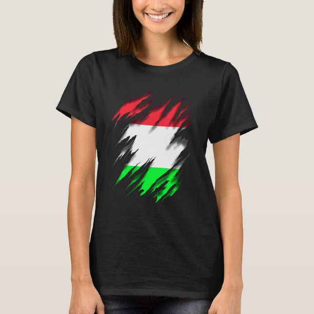 Hun Hungarian Flag T-Shirt (Front)