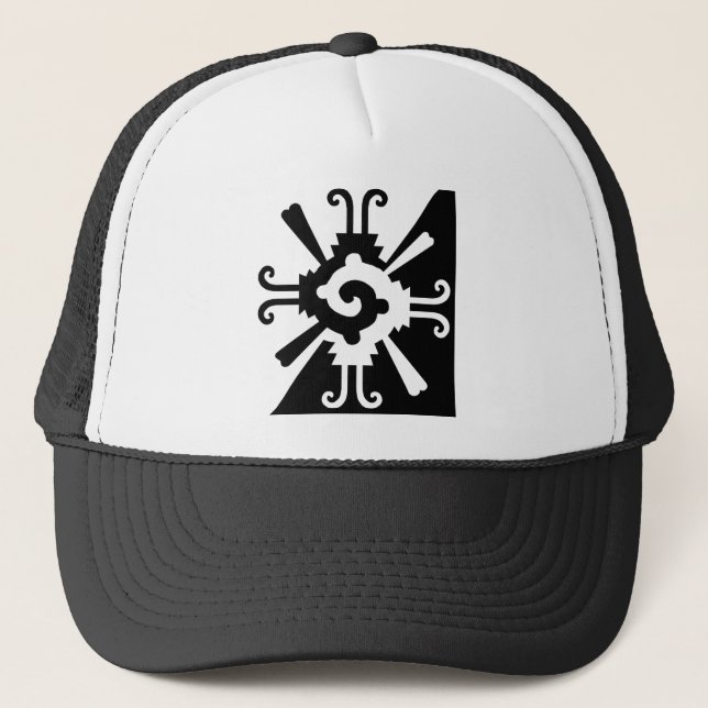Hunab Ku-Black and White Trucker Hat (Front)