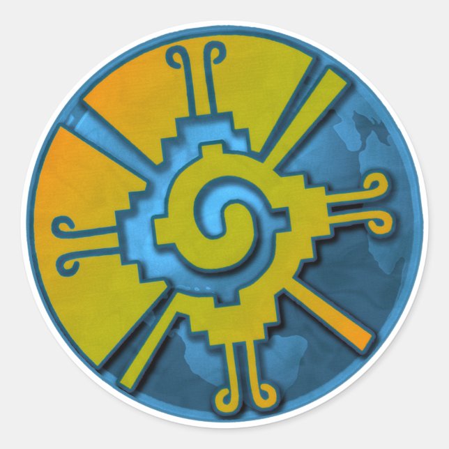 Hunab Ku Earth Classic Round Sticker (Front)