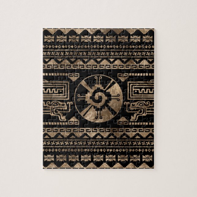 Hunab Ku Gold on black Jigsaw Puzzle (Vertical)