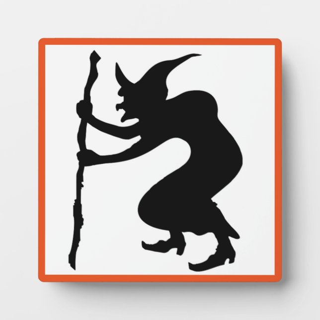 HUNCHBACK HALLOWEEN WITCH PLAQUE (Front)