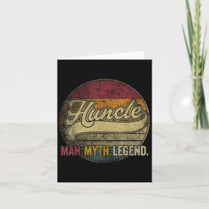 Huncle Funny Uncle The Man Myth Legend Fathers Day Card