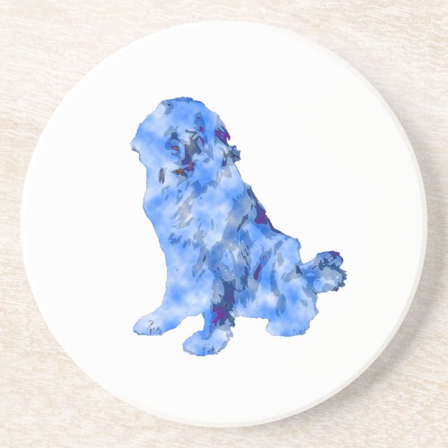 Hund blau coaster (Front)