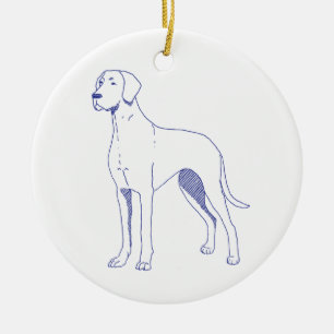 Hunderasse Deutsche Dogge Ceramic Ornament