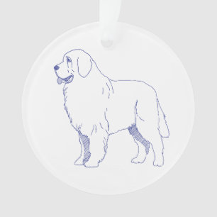 Hunderasse Neufundländer Ornament