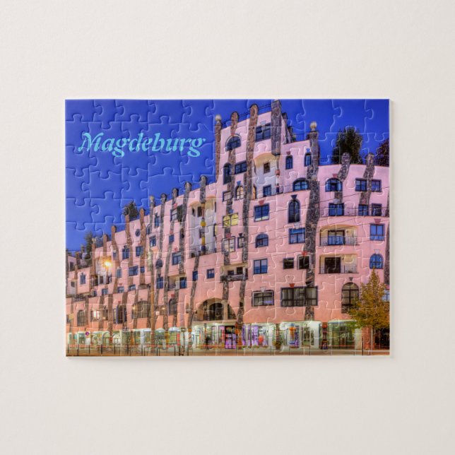 Hundertwasser in Magdeburg photo Jigsaw Puzzle (Horizontal)