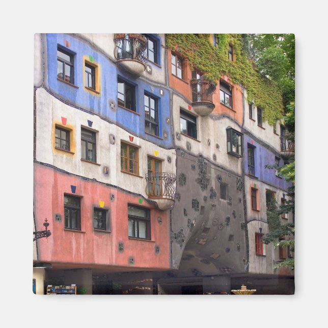 Hundertwasser in Vienna photo Magnet (Front)