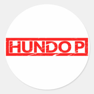 Hundo P Stamp Classic Round Sticker