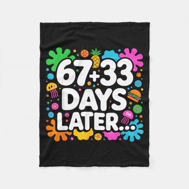 Hundred 67 33 Days Later Illustration Fleece Blanket (Front)