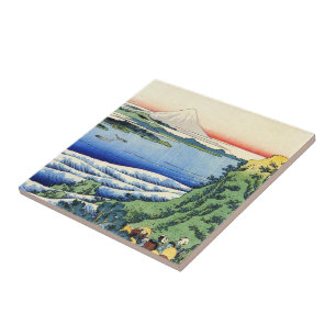 Hundred Poems Explained by the Nurse Hokusai Tile