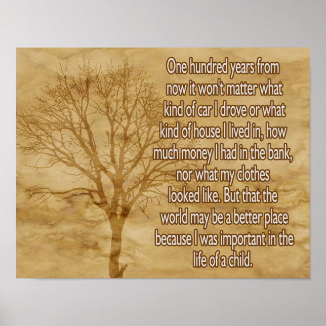 Hundred Years From Now *** poster art (Front)