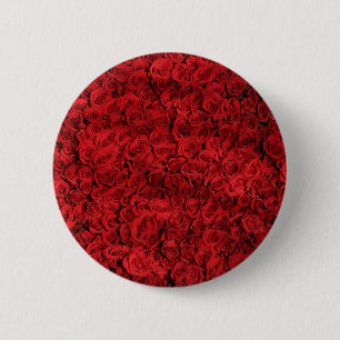 Hundreds of Beautiful Red Roses 6 Cm Round Badge