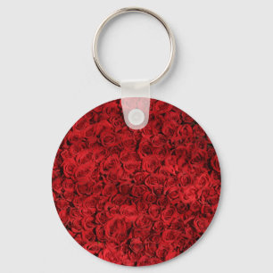 Hundreds of Beautiful Red Roses Key Ring