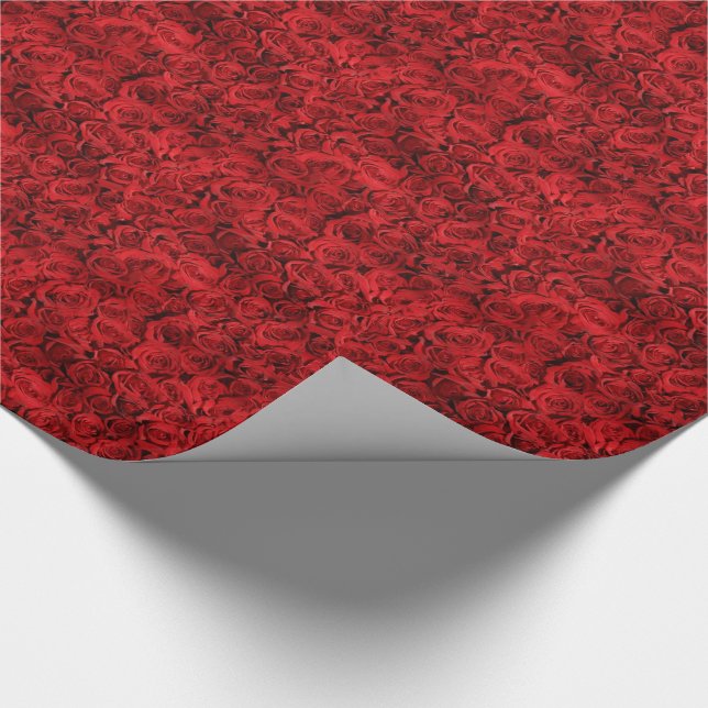 Hundreds of Beautiful Red Roses Wrapping Paper (Corner)