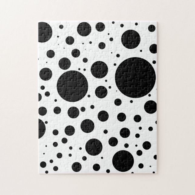 Hundreds of Black Dots and Circles in Varying Size Jigsaw Puzzle (Vertical)