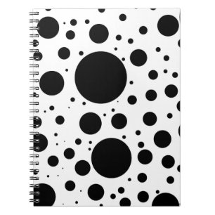 Hundreds of Black Dots and Circles in Varying Size Notebook