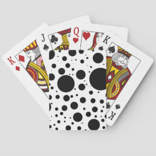 Hundreds of Black Dots and Circles in Varying Size Playing Cards