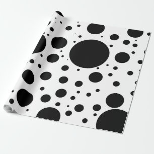 Hundreds of Black Dots and Circles in Varying Size Wrapping Paper