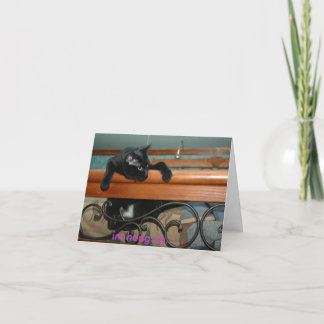 Hung Up Kitty Card