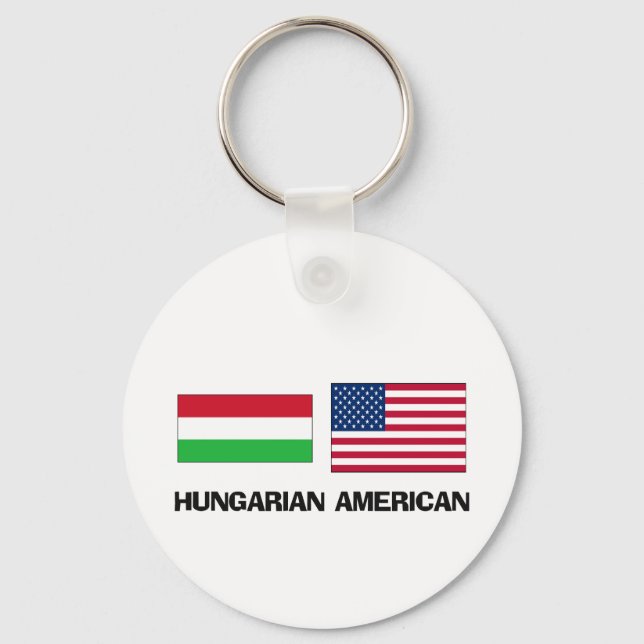 Hungarian American Key Ring (Front)