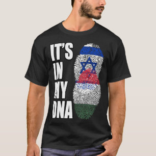 Hungarian And Israeli Mix DNA Flag Heritage T-Shirt