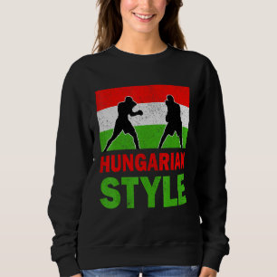 Hungarian Boxing Vintage Hungary Flag Hungarian Bo Sweatshirt