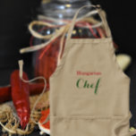 hungarian chef standard apron<br><div class="desc">Hungarian  chef  text design .Great Magyar gift for him or for her who loves cooking in Hungarian style !</div>