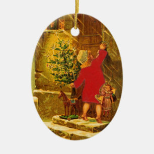Hungarian Christmas from 1896 Ceramic Ornament