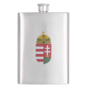 Hungarian coat of arms hip flask